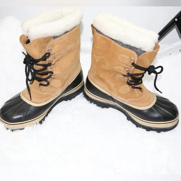 Sorel Caribou Waterproof Nubuck NM1000-281 Winter Snow Boots Adult Men's Size 9